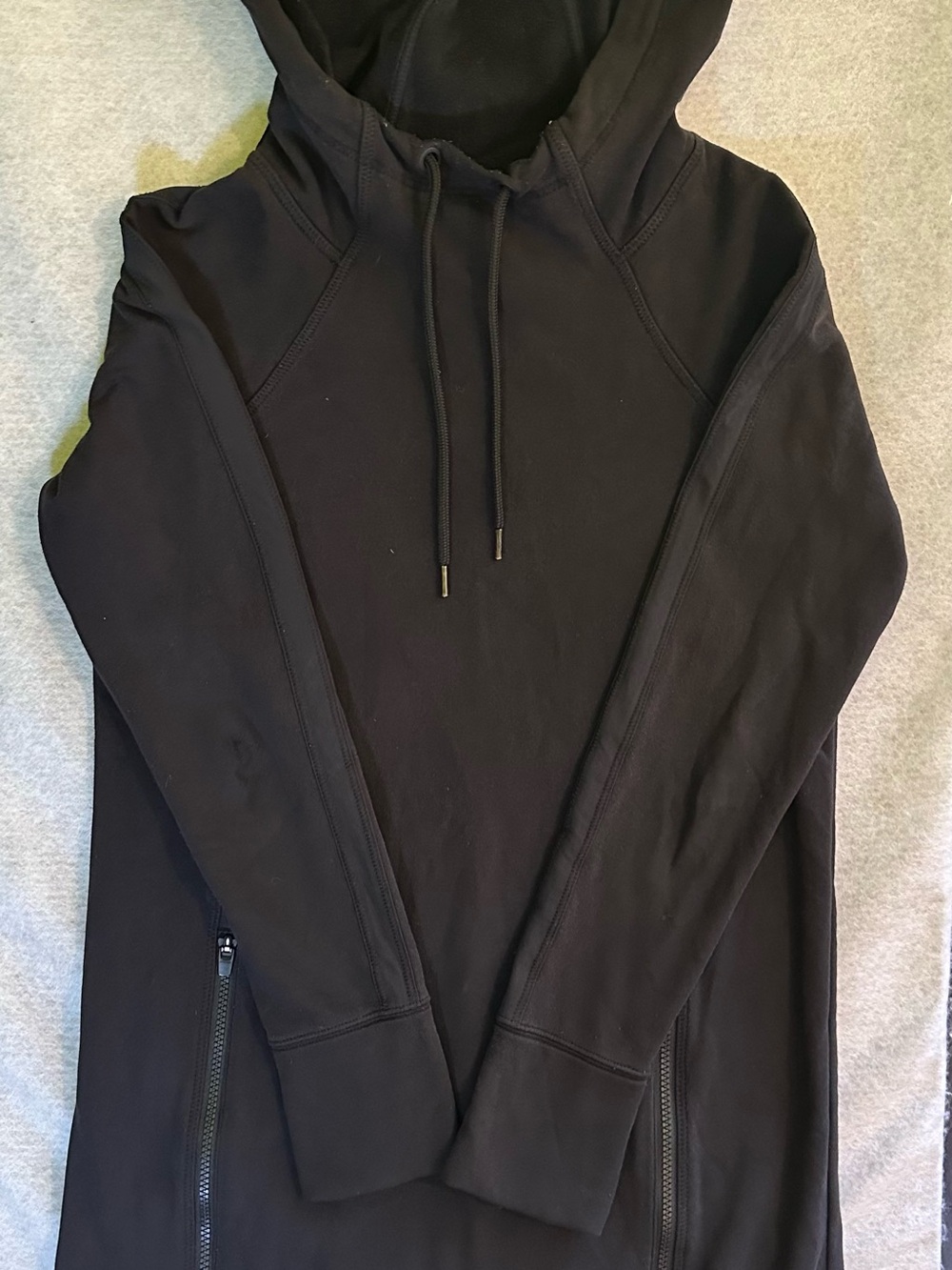 Athleta Black Victory Sweatshirt Hoodie Dress - Size XS (Orig. $128)